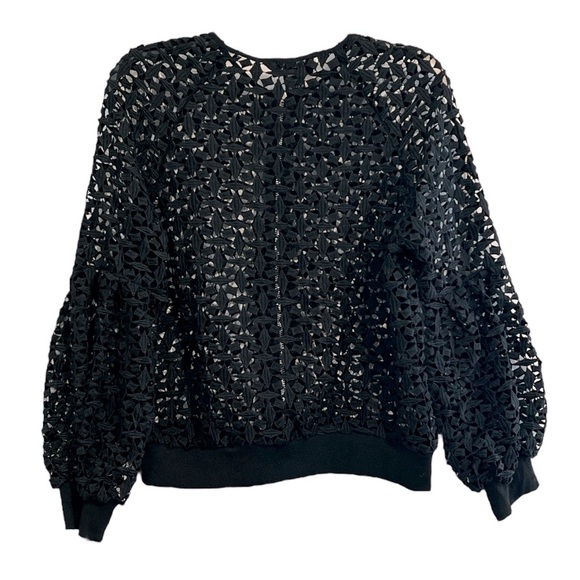 GRACIA Lace Bomber Jacket, Front Zip, Women’s, Color Black, Size Medium - Picture 9 of 10